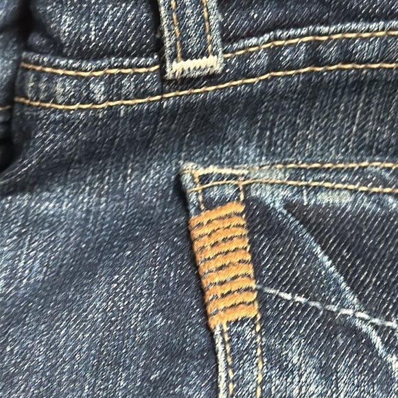 Paige Lou Lou blue denim jeans, button and zipper fly fading &whiskering Altered - Picture 8 of 10